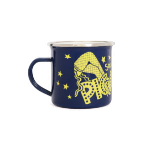 Navy Metal Pigalle Logo Print Mug