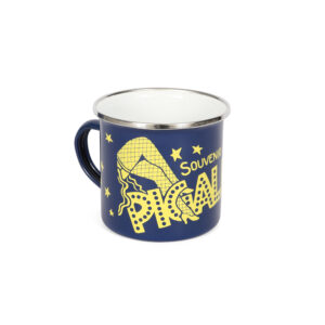 Navy Metal Pigalle Logo Print Mug